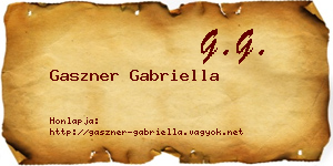 Gaszner Gabriella névjegykártya